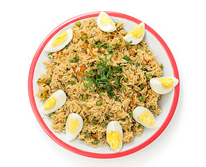 Image showing English kedgeree from above