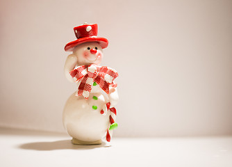 Image showing Greeting card with a snowman