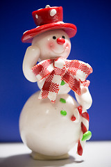 Image showing Greeting card with a snowman