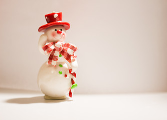 Image showing Greeting card with a snowman