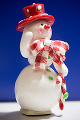 Image showing Greeting card with a snowman