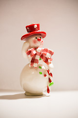 Image showing Greeting card with a snowman