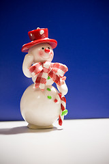 Image showing Greeting card with a snowman