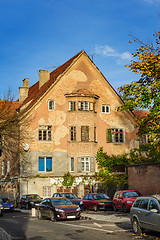 Image showing Old fashioned house at city street