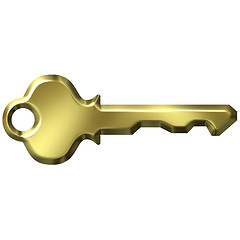 Image showing 3D Golden Modern Key
