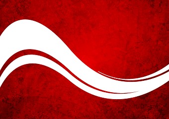 Image showing Grunge red wavy background