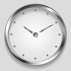 Image showing Abstract metallic vector clock design