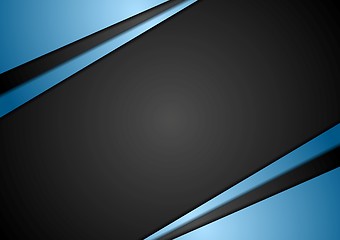 Image showing Black and blue abstract vector design