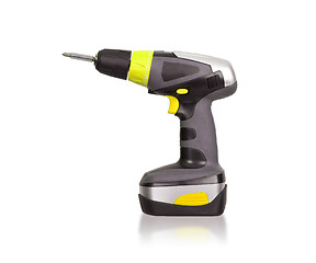 Image showing Cordless screwdriver or power drill