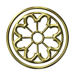 Image showing 3D Golden Ornament
