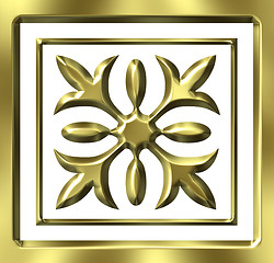 Image showing 3D Golden Ornament