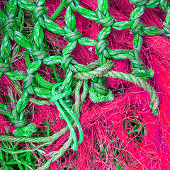 Image showing Abstract background with a pile of fishing nets