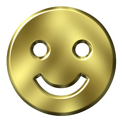 Image showing 3D Golden Smiley