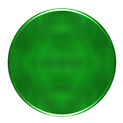 Image showing 3d green round button