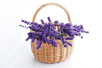 Image showing basket of lavender