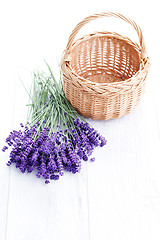 Image showing basket of lavender