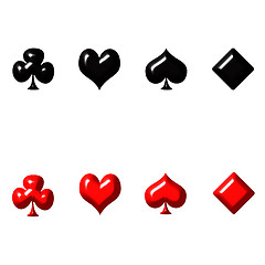 Image showing 3D Playing Card Suits