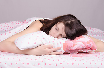 Image showing The girl sleeps