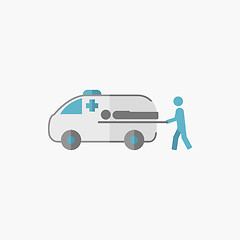 Image showing Ambulance Flat Icon