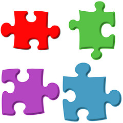 Image showing 3D Puzzle Pieces