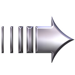 Image showing 3D Silver Arrow