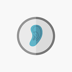 Image showing Ear Flat Icon