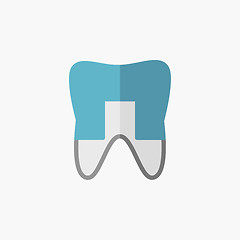 Image showing Dental Flat Icon