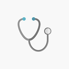 Image showing Stethoscope Flat Icon