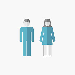 Image showing Man and Woman Flat Icon