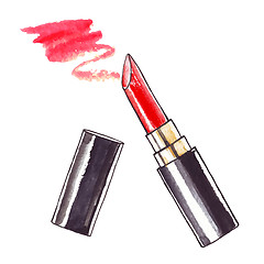 Image showing Beautiful Watercolor Lipstick.