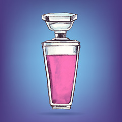 Image showing Beautiful perfume bottle.