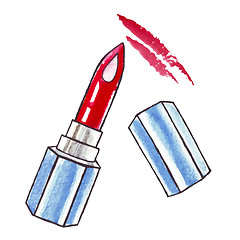 Image showing Beautiful Watercolor Lipstick.