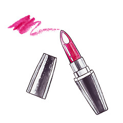 Image showing Beautiful Watercolor Lipstick.