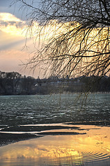 Image showing Spring landscape with river