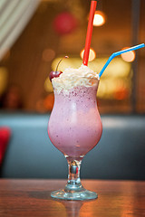 Image showing Cherry milkshake