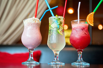 Image showing three healthy nonalcoholic cocktails