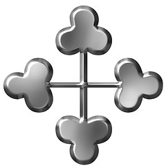 Image showing 3D Silver Cross Ornament