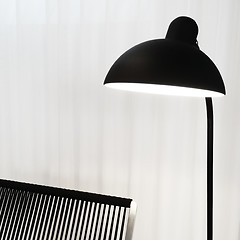 Image showing Stylish black lamp