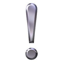 Image showing 3D Silver Exclamation Mark