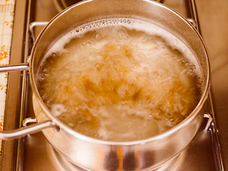 Image showing Boiling pasta