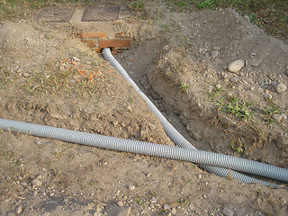 Image showing Corrugated pipe