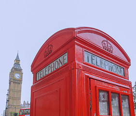 Image showing London telephone box