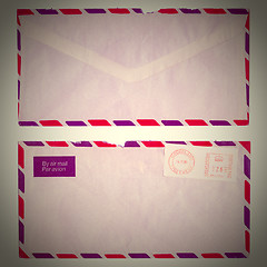 Image showing Retro letter envelope