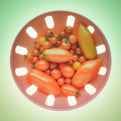 Image showing Retro look Tomato vegetable