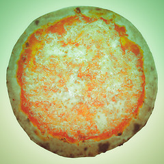 Image showing Retro look Pizza Margherita