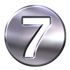 Image showing 3D Silver Framed Number 7