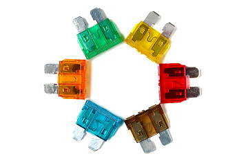 Image showing Car blade type fuses