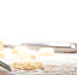 Image showing making fresh Italian potato gnocchi