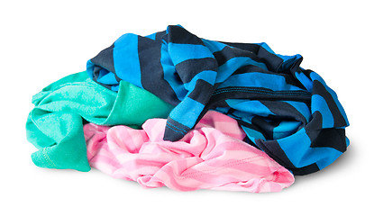 Image showing Heap Of Crumpled Colourful Clothes