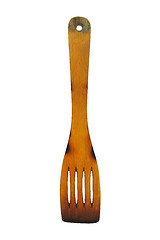 Image showing Old wooden kitchen utensil